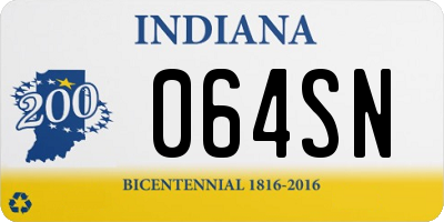 IN license plate 064SN