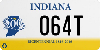 IN license plate 064T