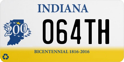 IN license plate 064TH