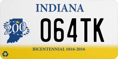 IN license plate 064TK