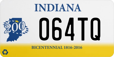 IN license plate 064TQ