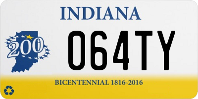 IN license plate 064TY