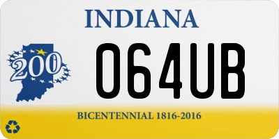 IN license plate 064UB