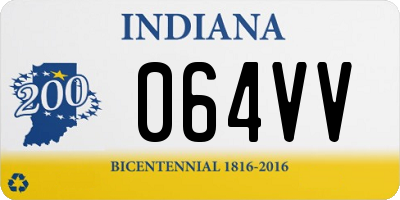 IN license plate 064VV