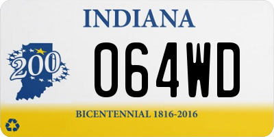 IN license plate 064WD