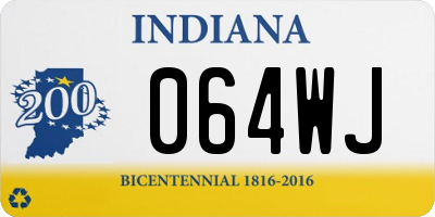 IN license plate 064WJ