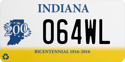 IN license plate 064WL