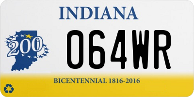 IN license plate 064WR