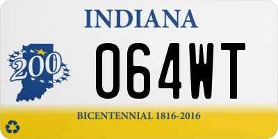 IN license plate 064WT