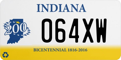 IN license plate 064XW