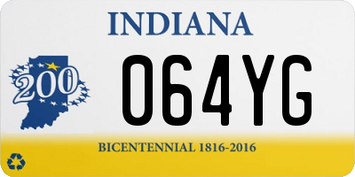 IN license plate 064YG