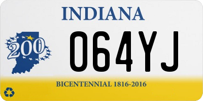 IN license plate 064YJ