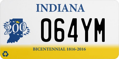 IN license plate 064YM