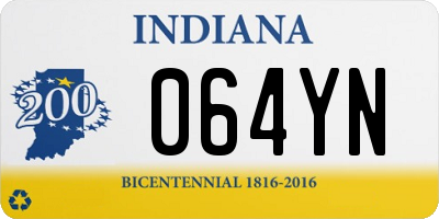 IN license plate 064YN