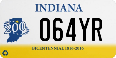 IN license plate 064YR