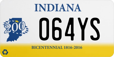 IN license plate 064YS