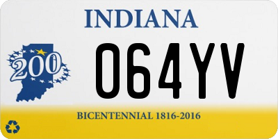 IN license plate 064YV