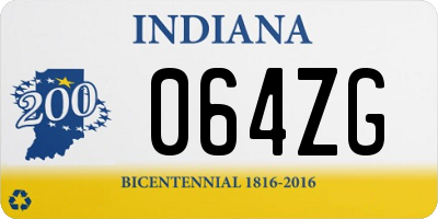 IN license plate 064ZG