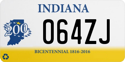 IN license plate 064ZJ