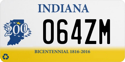 IN license plate 064ZM