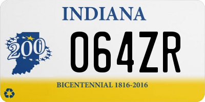 IN license plate 064ZR