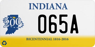 IN license plate 065A