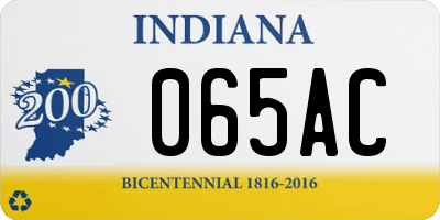 IN license plate 065AC