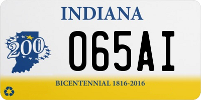 IN license plate 065AI