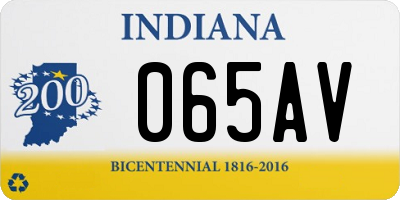 IN license plate 065AV