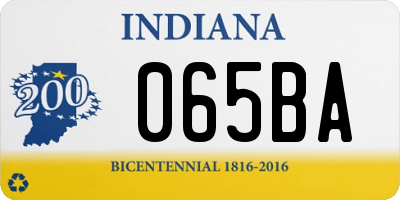 IN license plate 065BA