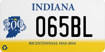 IN license plate 065BL