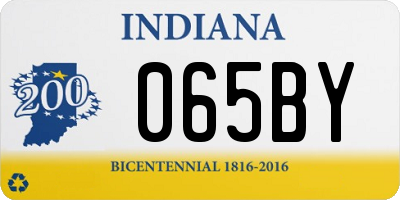 IN license plate 065BY