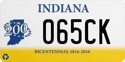 IN license plate 065CK