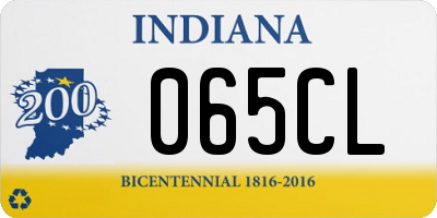 IN license plate 065CL