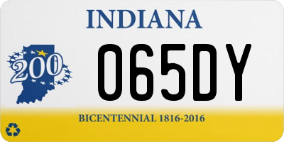 IN license plate 065DY