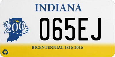 IN license plate 065EJ