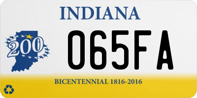 IN license plate 065FA