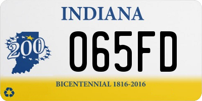 IN license plate 065FD