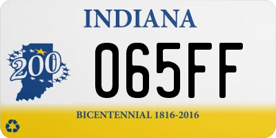 IN license plate 065FF