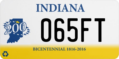 IN license plate 065FT