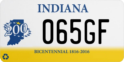 IN license plate 065GF