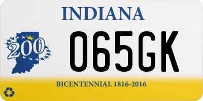 IN license plate 065GK