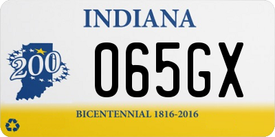 IN license plate 065GX