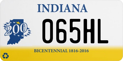 IN license plate 065HL