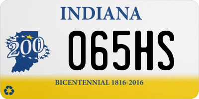IN license plate 065HS