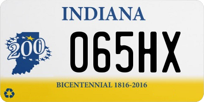 IN license plate 065HX