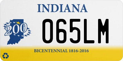 IN license plate 065LM