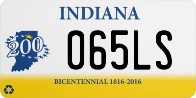 IN license plate 065LS