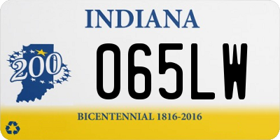 IN license plate 065LW