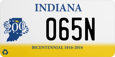 IN license plate 065N